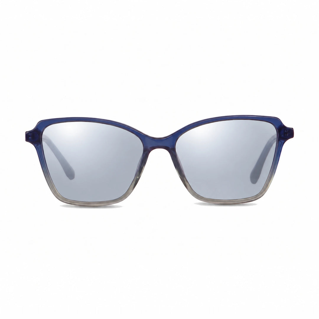 Lentes de sol Fiore 1006 Azul cristal Espejado Silver polarizado vista frontal mujer #color_espejado-silver #foto_frontal