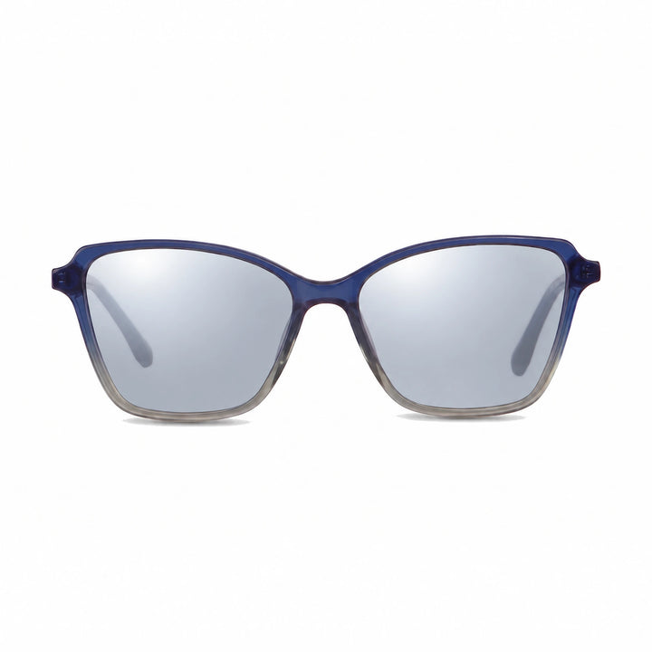 Lentes de sol Fiore 1006 Azul cristal Espejado Silver polarizado vista frontal mujer #color_espejado-silver #foto_frontal