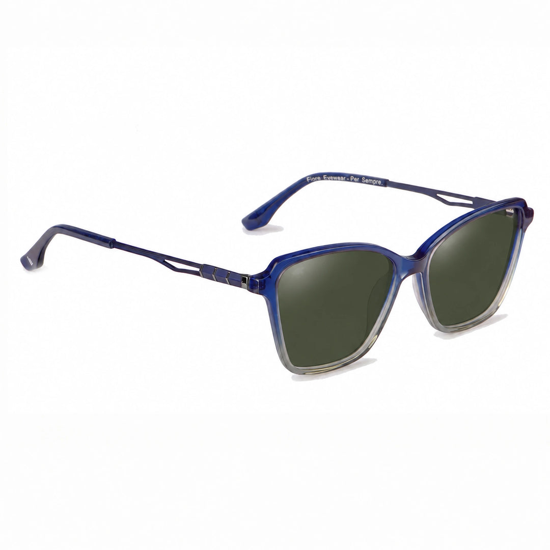 Lentes de sol Fiore 1006 Azul cristal G15 polarizado vista tres cuartos mujer #color_g15