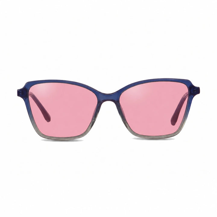 Lentes de sol Fiore 1006 Azul cristal Rosado polarizado vista frontal mujer #color_rosado #foto_frontal