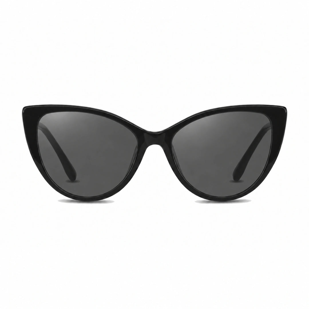 Lentes de sol Fiore 1010 Negro cristal Negro polarizado vista frontal mujer #color_negro #foto_frontal