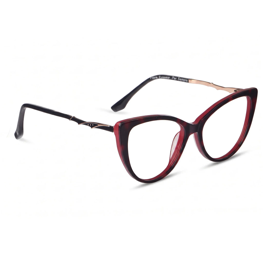 Anteojos Fiore 1010 en rojo – vista en tres cuartos