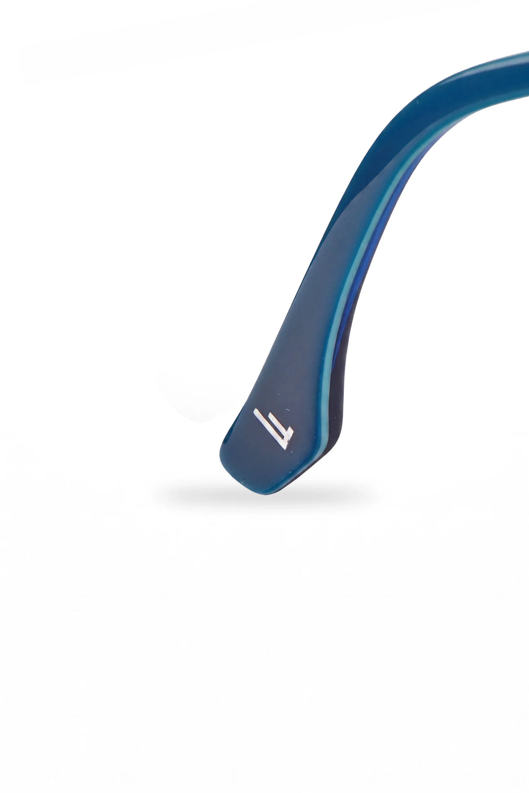 Anteojos Fiore 1010 en blue green – temple logo detail