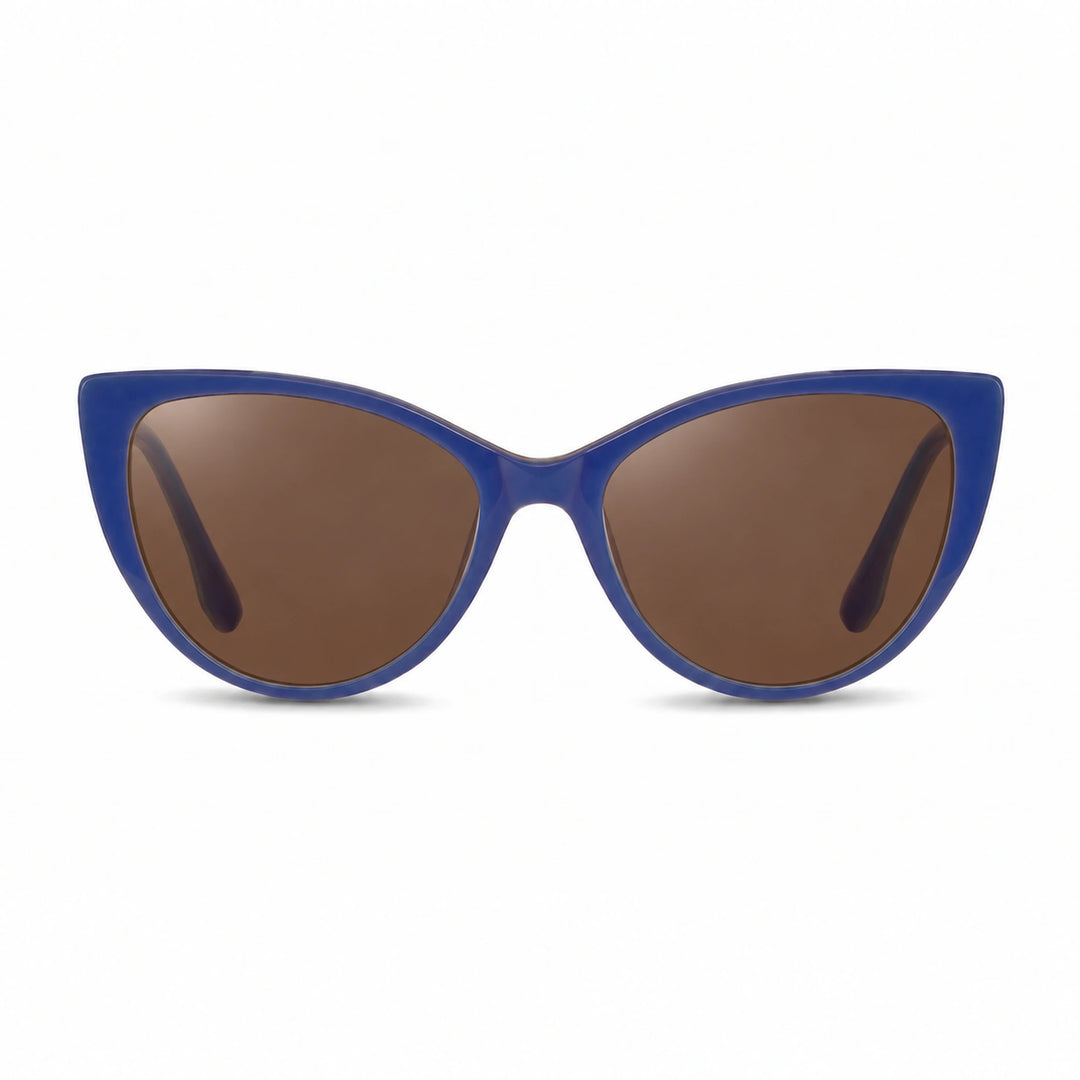 Lentes de sol Fiore 1010 Verde con cristal café polarizado UV400, vista frontal para mujer #color_cafe #foto_frontal