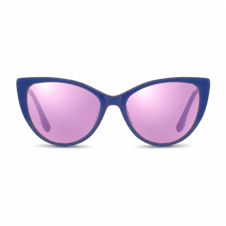 Lentes de sol Fiore 1010 Verde con cristal espejado rosado polarizado UV400, vista frontal para mujer #color_espejado-rosado #foto_frontal