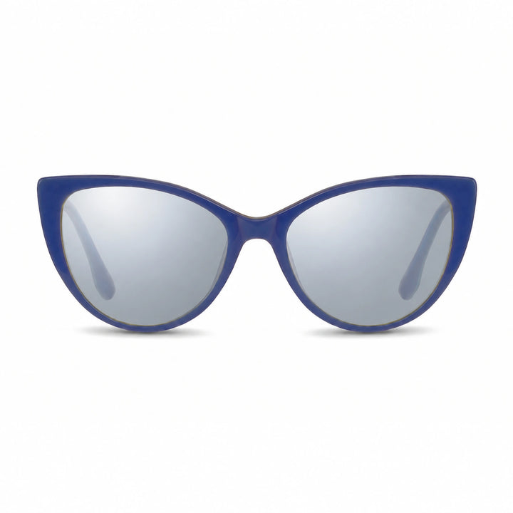 Lentes de sol Fiore 1010 Verde con cristal espejado silver polarizado UV400, vista frontal para mujer #color_espejado-silver #foto_frontal