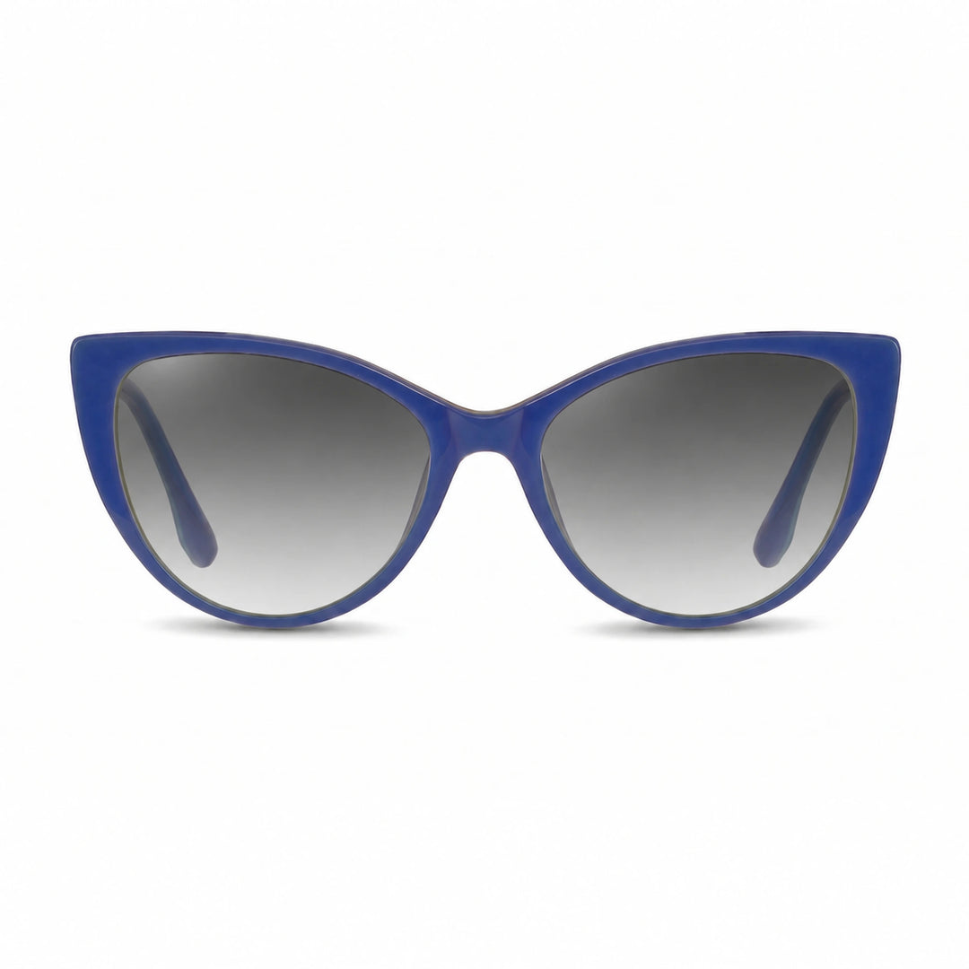 Lentes de sol Fiore 1010 Verde con cristal gradiente gris polarizado UV400, vista frontal para mujer #color_gradiente-gris #foto_frontal