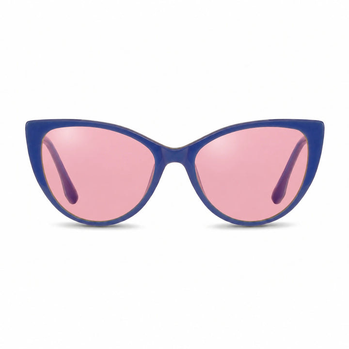Lentes de sol Fiore 1010 Verde con cristal rosado polarizado UV400, vista frontal para mujer #color_rosado #foto_frontal