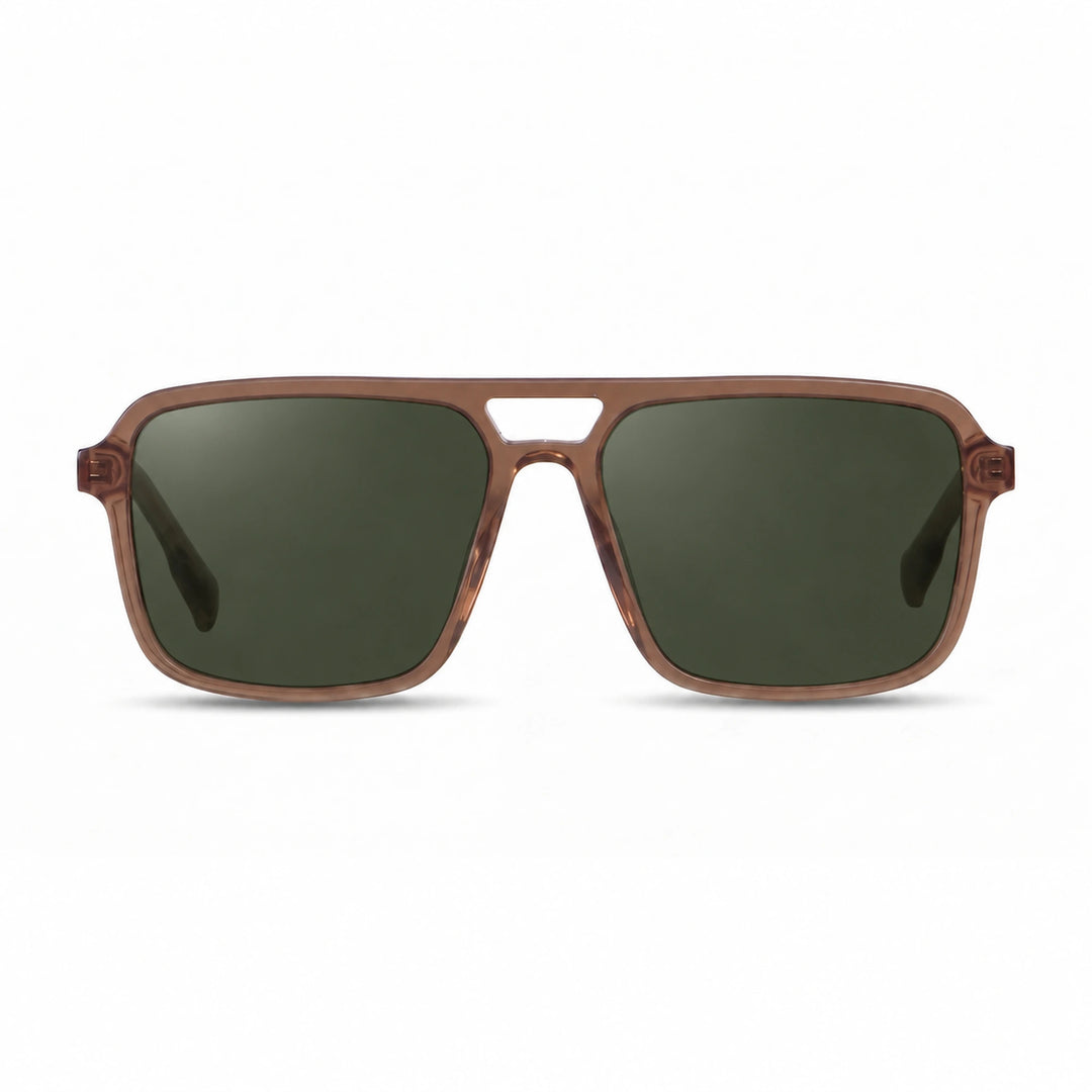 Lentes de sol Fiore 1014 Brown cristal G15 polarizado vista frontal unisex #color_g15 #foto_frontal