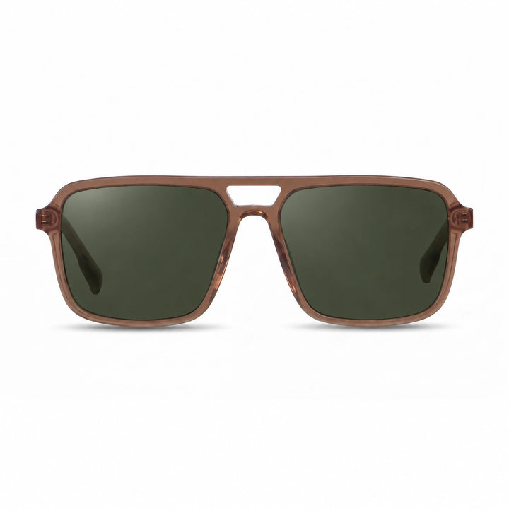 Lentes de sol Fiore 1014 Brown cristal G15 polarizado vista frontal unisex #color_g15 #foto_frontal