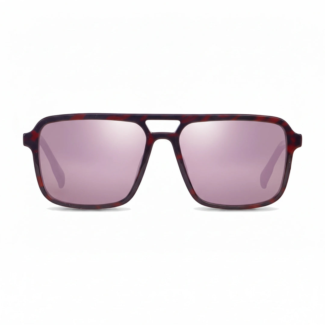 Lentes de sol Fiore 1014 Rojo cristal Espejado Rosado polarizado vista frontal unisex #color_espejado-rosado #foto_frontal