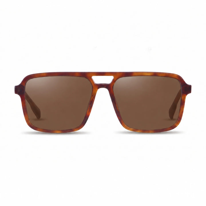 Lentes de sol Fiore 1014 Carey cristal Cafe polarizado vista frontal unisex #color_cafe #foto_frontal