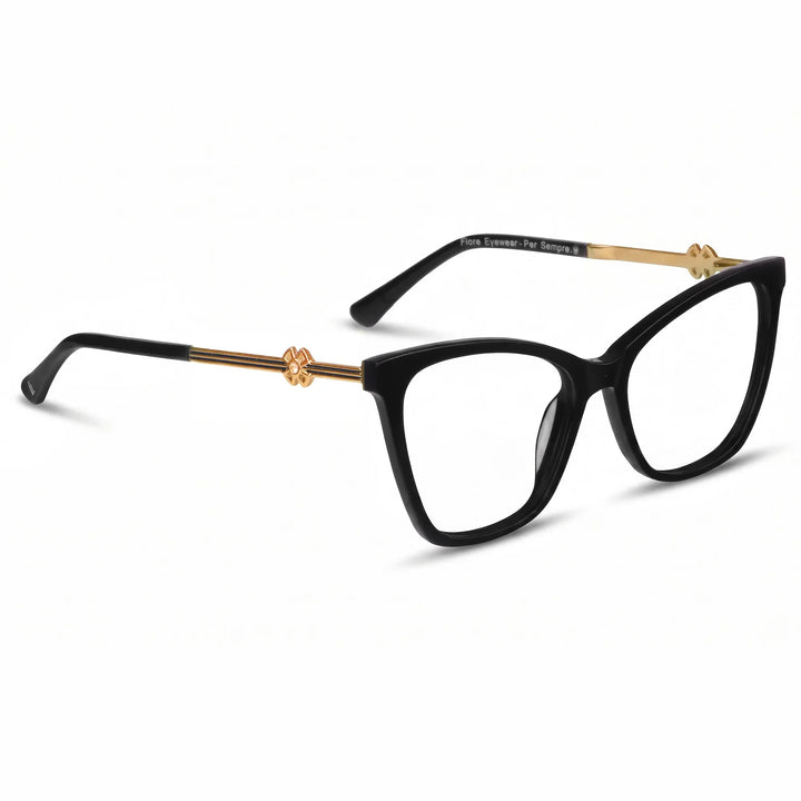 Anteojos Fiore 10172 en negro – vista en tres cuartos