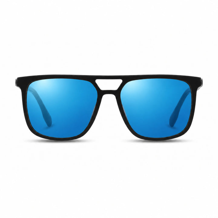 Lentes de sol Fiore 10177 Negro cristal Espejado Azul polarizado vista frontal mujer #color_espejado-azul #foto_frontal