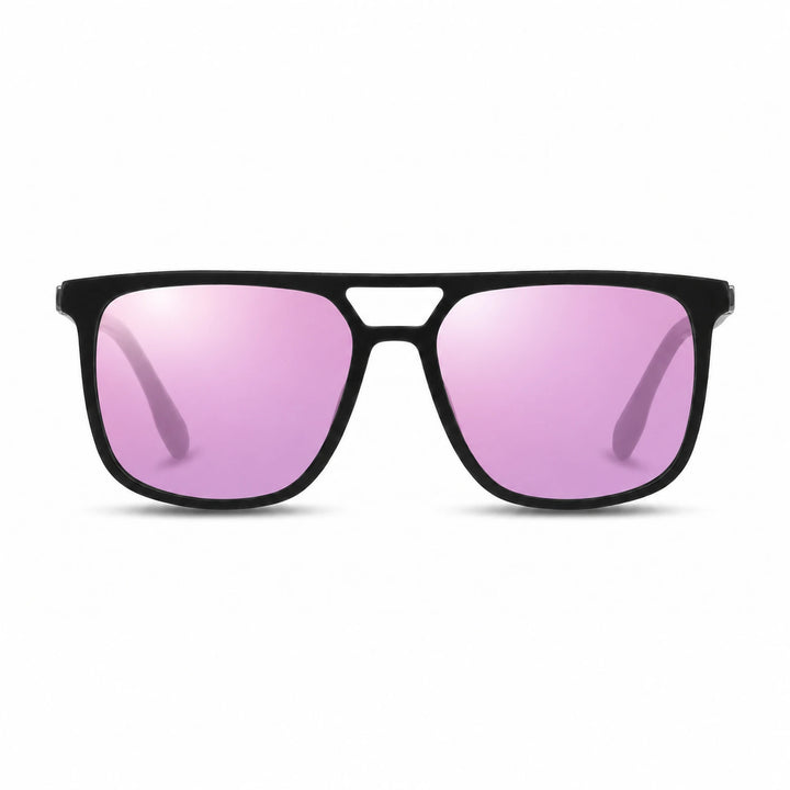 Lentes de sol Fiore 10177 Negro cristal Espejado Rosado polarizado vista frontal mujer #color_espejado-rosado #foto_frontal
