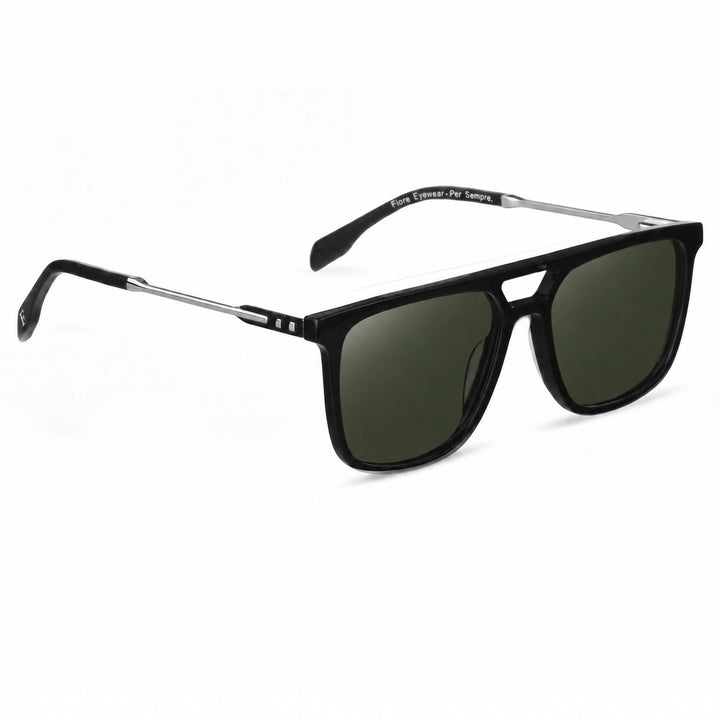 Lentes de sol Fiore 10177 Negro cristal G15 polarizado vista tres cuartos mujer #color_g15