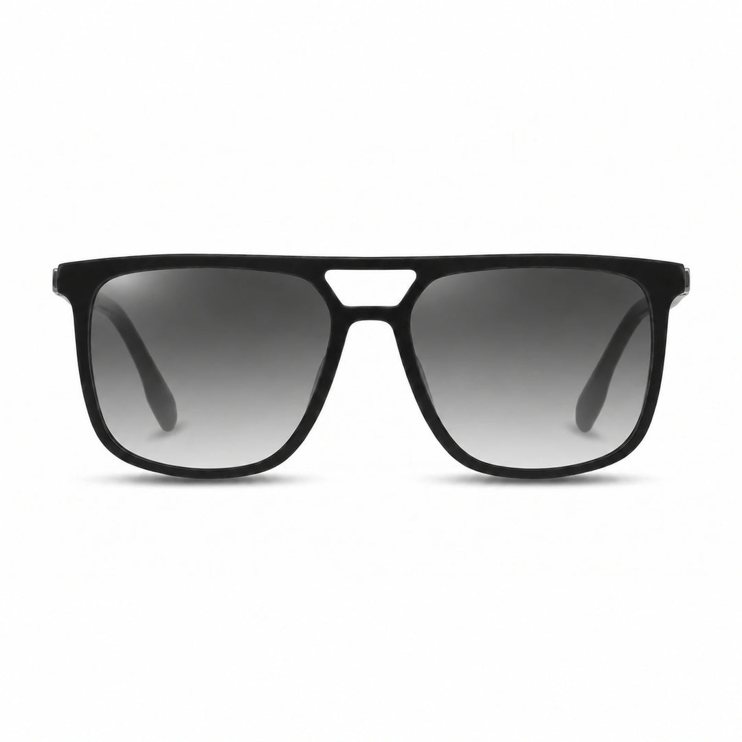 Lentes de sol Fiore 10177 Negro cristal Gradiente Gris polarizado vista frontal mujer #color_gradiente-gris #foto_frontal