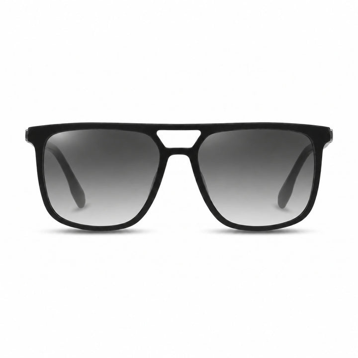 Lentes de sol Fiore 10177 Negro cristal Gradiente Gris polarizado vista frontal mujer #color_gradiente-gris #foto_frontal
