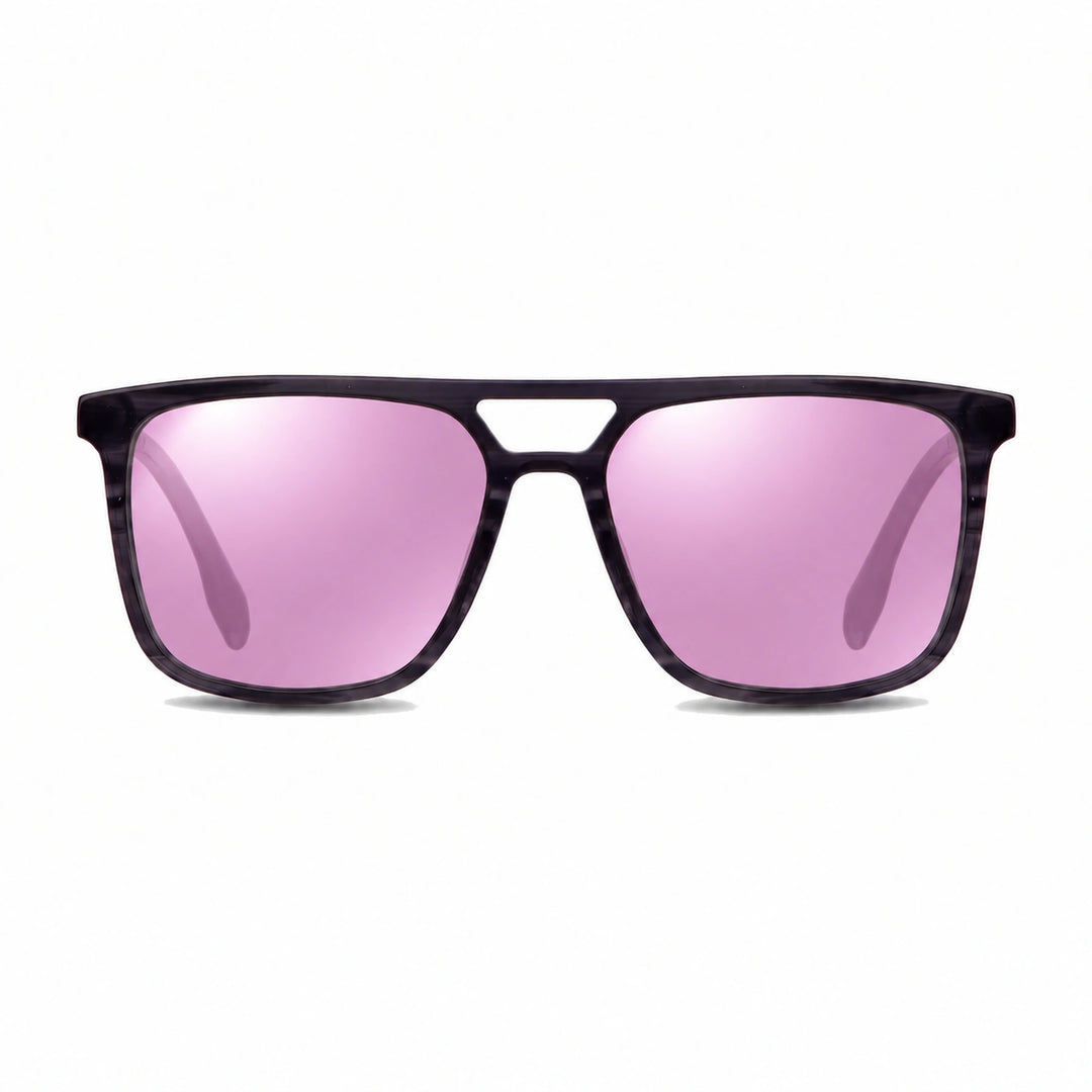 Lentes de sol Fiore 10177 Gris cristal Espejado Rosado polarizado vista frontal mujer #color_espejado-rosado #foto_frontal