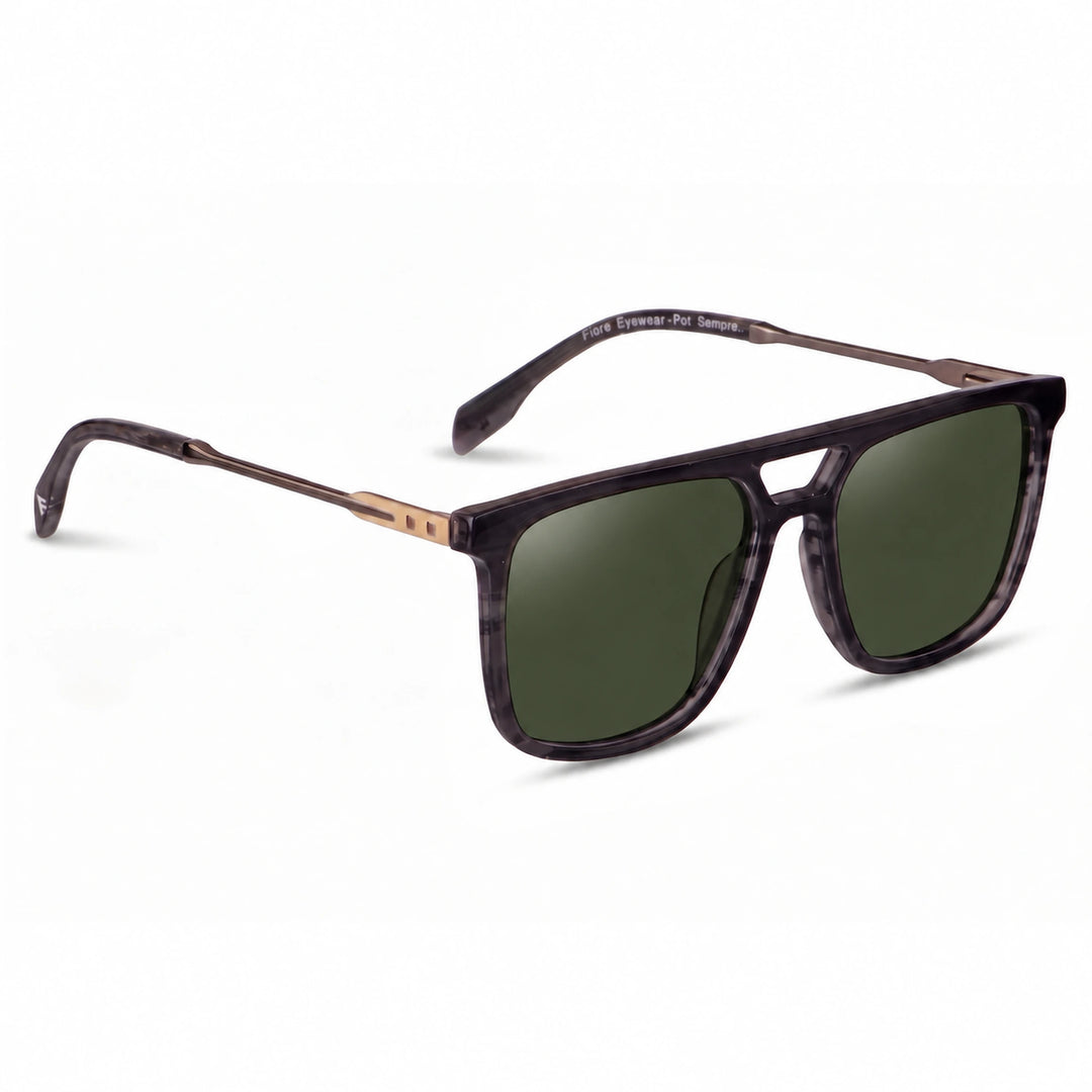 Lentes de sol Fiore 10177 Gris cristal G15 polarizado vista tres cuartos mujer #color_g15