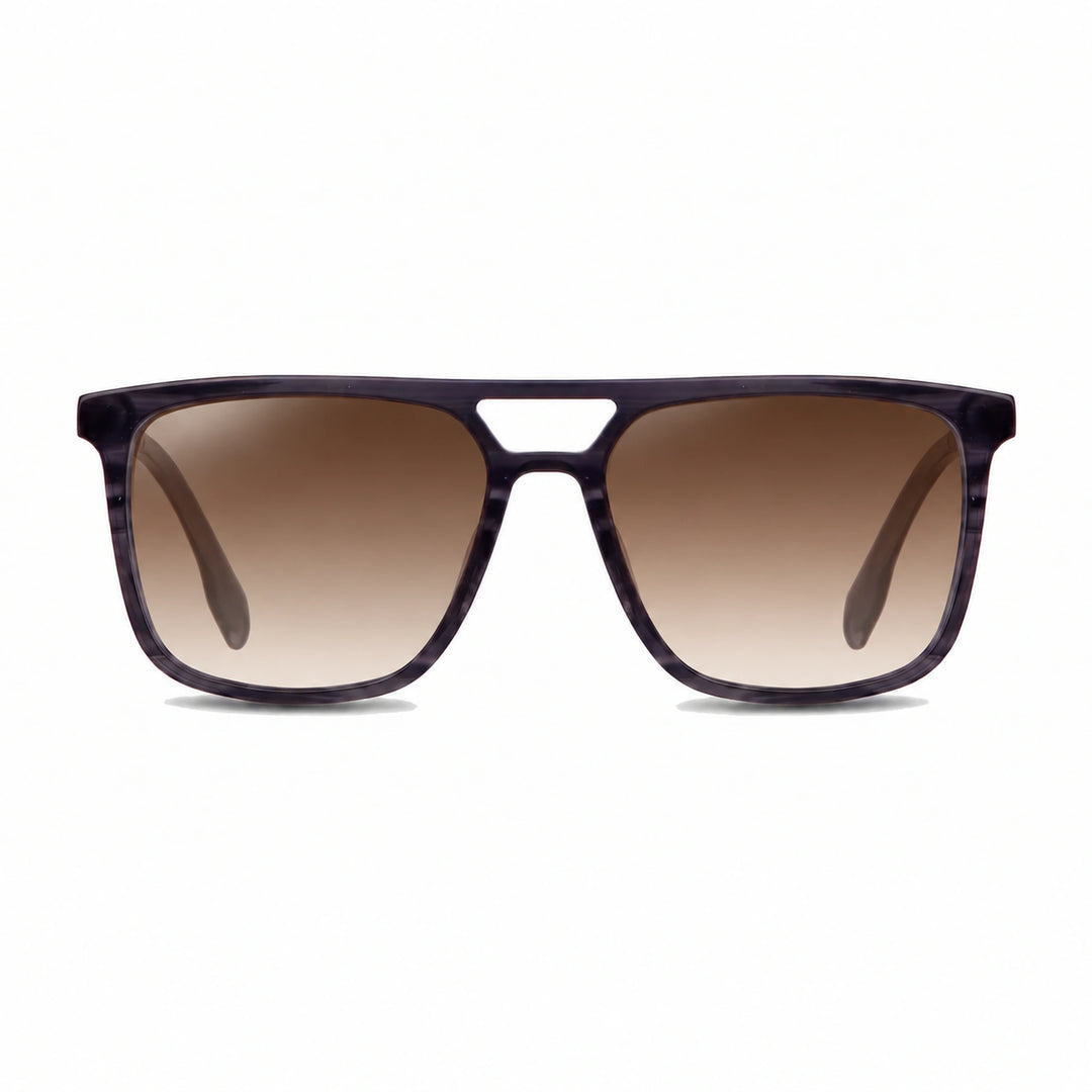 Lentes de sol Fiore 10177 Gris cristal Gradiente Cafe polarizado vista frontal mujer #color_gradiente-cafe #foto_frontal