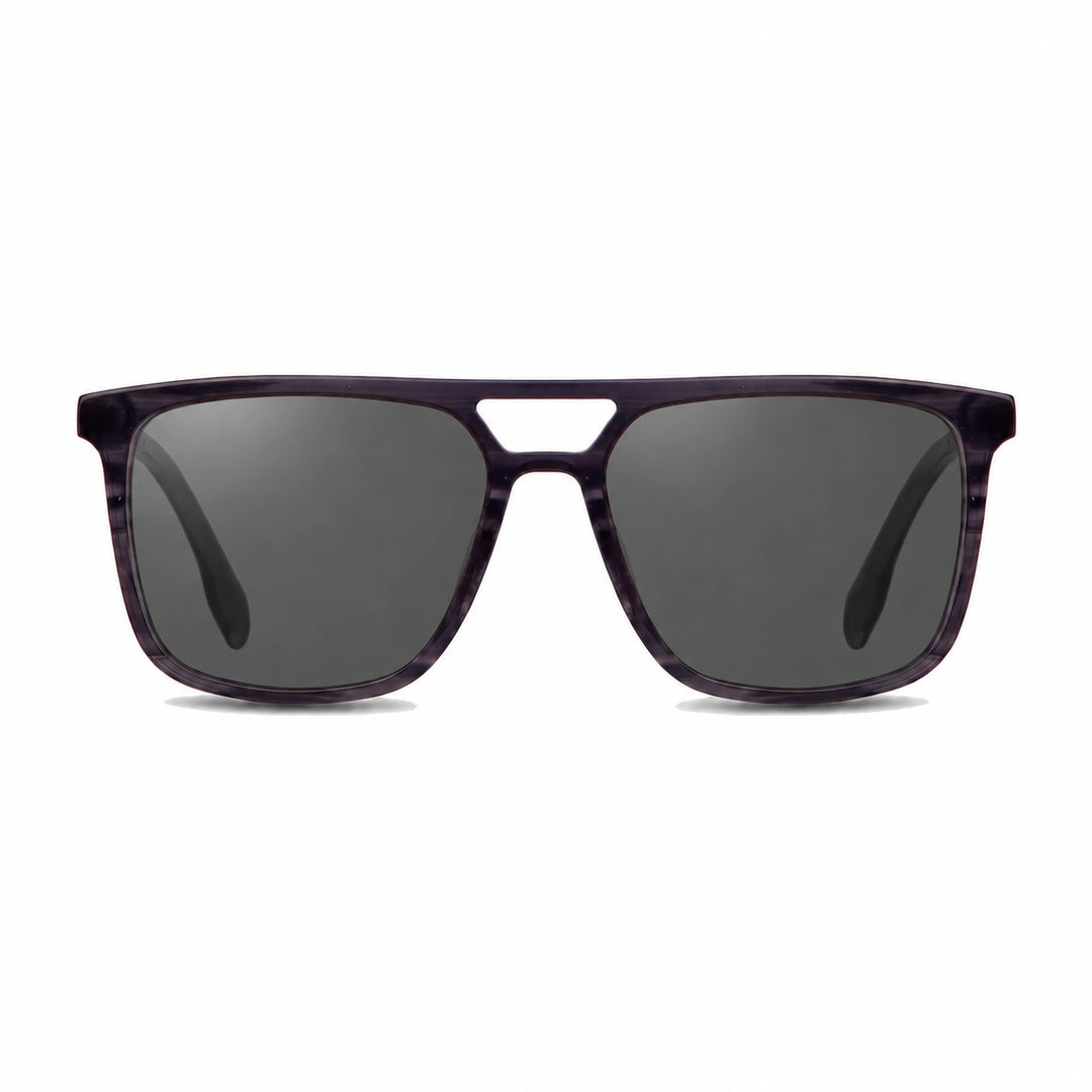 Lentes de sol Fiore 10177 Gris cristal Negro polarizado vista frontal mujer #color_negro #foto_frontal