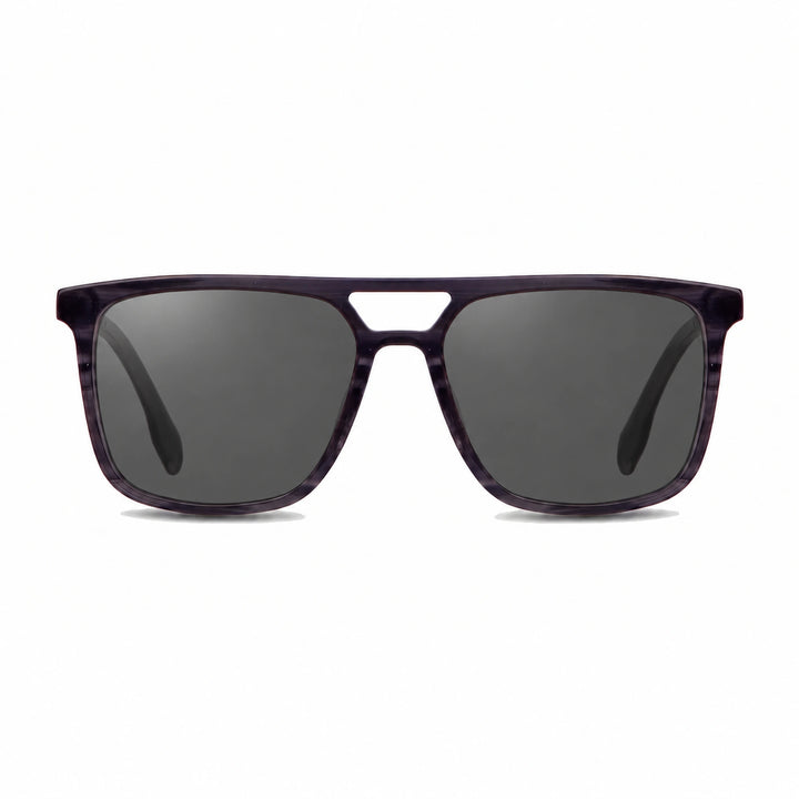 Lentes de sol Fiore 10177 Gris cristal Negro polarizado vista frontal mujer #color_negro #foto_frontal