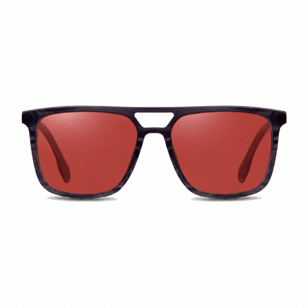 Lentes de sol Fiore 10177 Gris cristal Rojo polarizado vista frontal mujer #color_rojo #foto_frontal