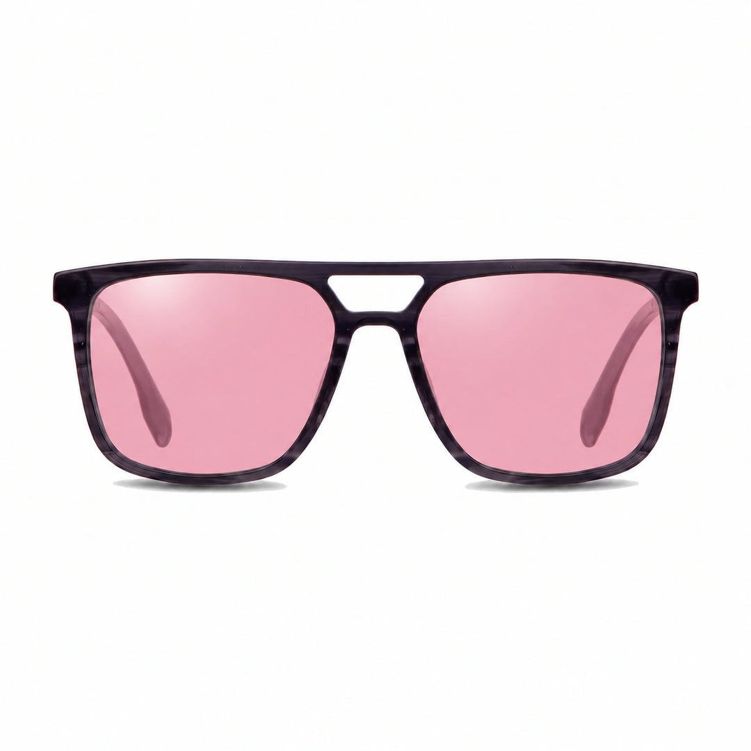 Lentes de sol Fiore 10177 Gris cristal Rosado polarizado vista frontal mujer #color_rosado #foto_frontal
