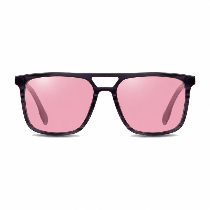 Lentes de sol Fiore 10177 Gris cristal Rosado polarizado vista frontal mujer #color_rosado #foto_frontal