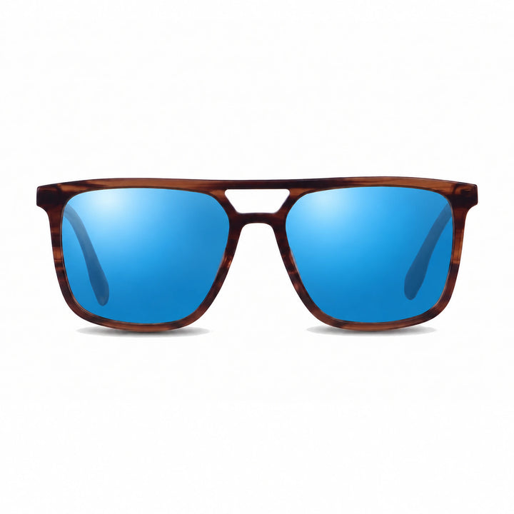 Lentes de sol Fiore 10177 Carey cristal Espejado Azul polarizado vista frontal mujer #color_espejado-azul #foto_frontal