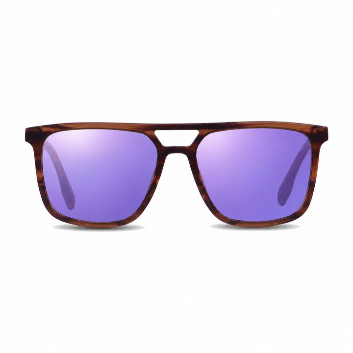 Lentes de sol Fiore 10177 Carey cristal Espejado Morado polarizado vista frontal mujer #color_espejado-morado #foto_frontal