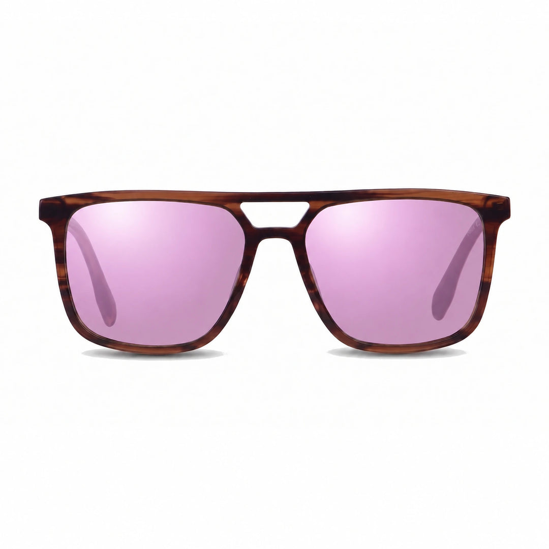 Lentes de sol Fiore 10177 Carey cristal Espejado Rosado polarizado vista frontal mujer #color_espejado-rosado #foto_frontal