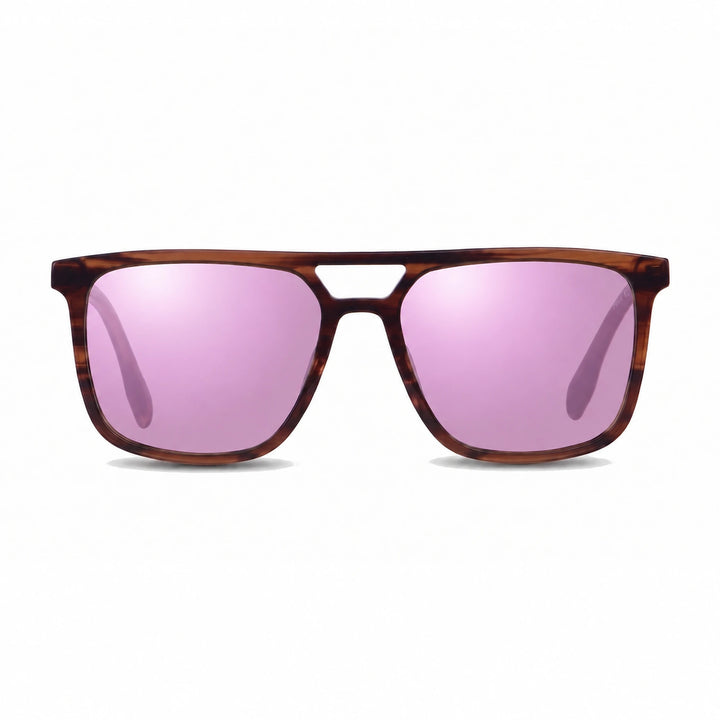 Lentes de sol Fiore 10177 Carey cristal Espejado Rosado polarizado vista frontal mujer #color_espejado-rosado #foto_frontal