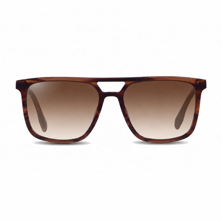 Lentes de sol Fiore 10177 Carey cristal Gradiente Cafe polarizado vista frontal mujer #color_gradiente-cafe #foto_frontal