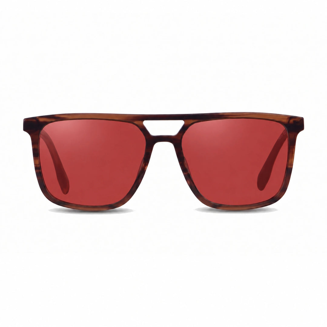 Lentes de sol Fiore 10177 Carey cristal Rojo polarizado vista frontal mujer #color_rojo #foto_frontal