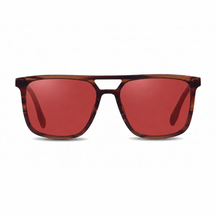 Lentes de sol Fiore 10177 Carey cristal Rojo polarizado vista frontal mujer #color_rojo #foto_frontal
