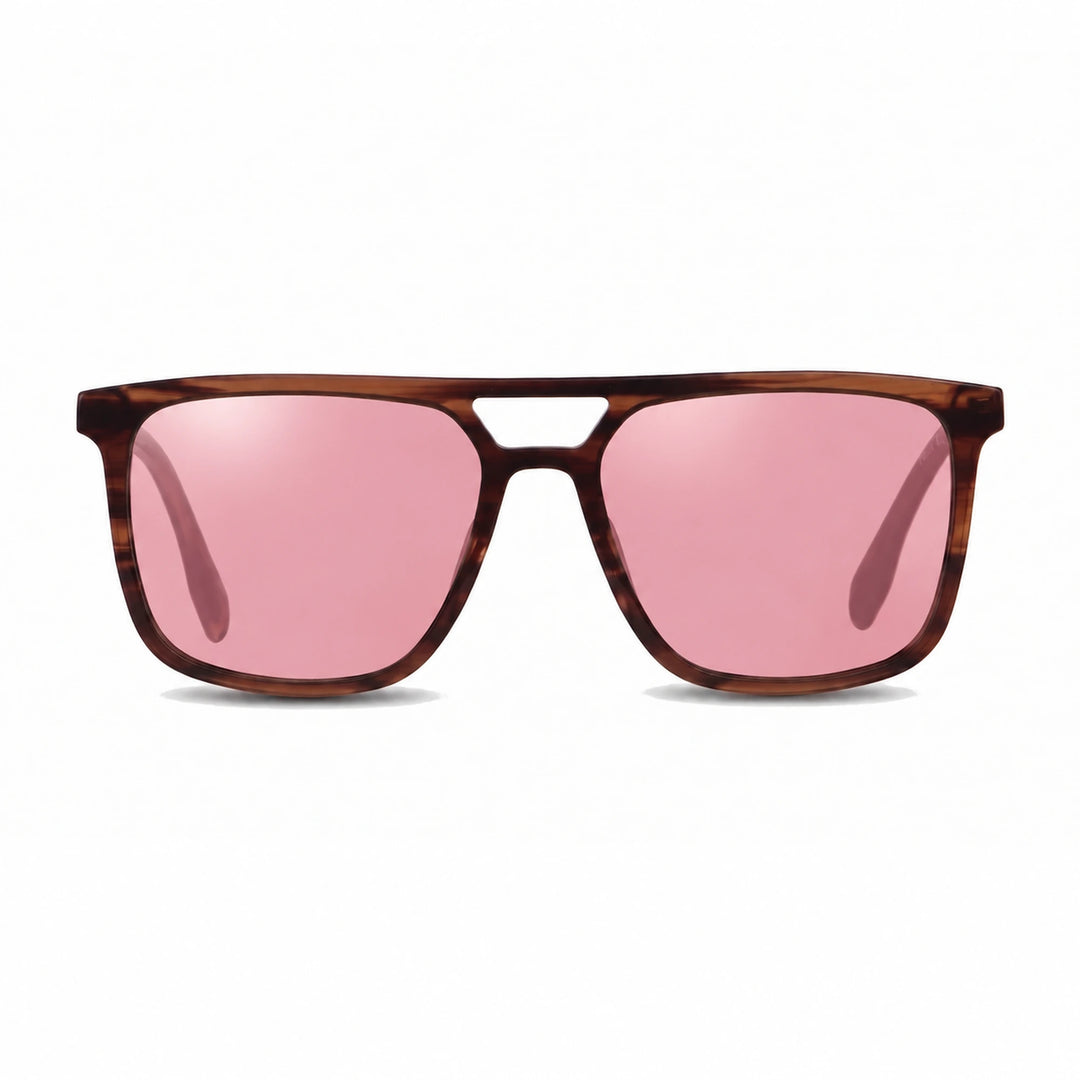 Lentes de sol Fiore 10177 Carey cristal Rosado polarizado vista frontal mujer #color_rosado #foto_frontal