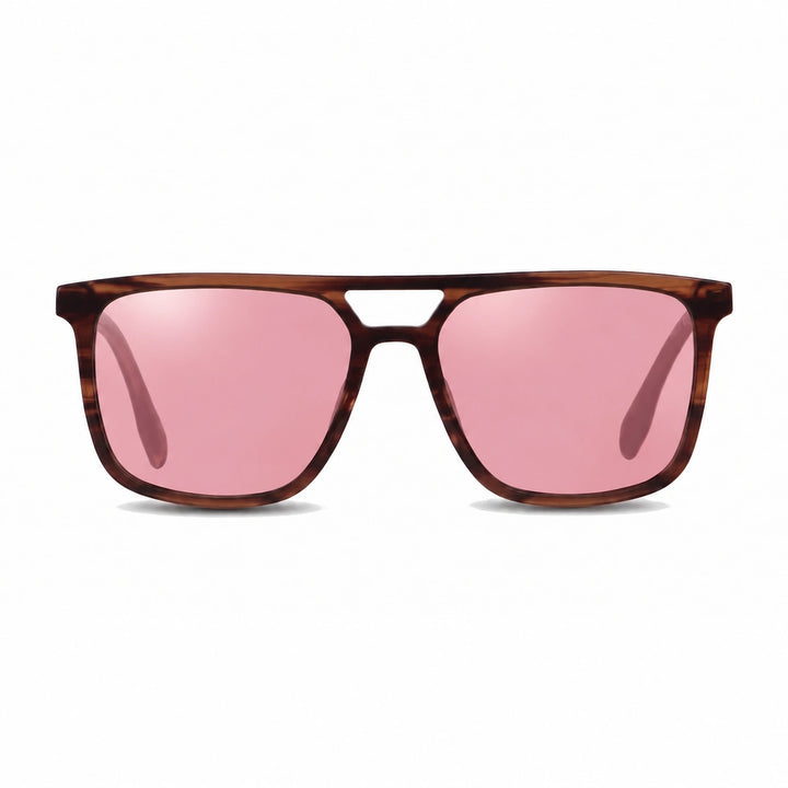 Lentes de sol Fiore 10177 Carey cristal Rosado polarizado vista frontal mujer #color_rosado #foto_frontal