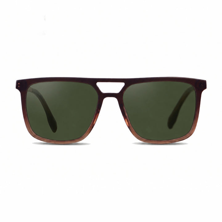 Lentes de sol Fiore 10177 Brown con cristal G15 polarizado UV400, vista frontal para hombre y mujer #color_g15 #foto_frontal