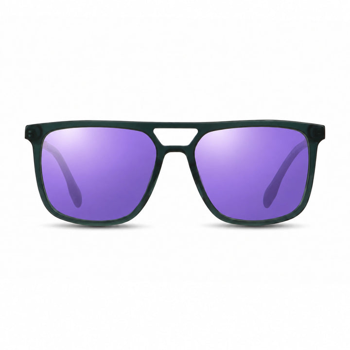 Lentes de sol Fiore 10177 Verde cristal Espejado Morado polarizado vista frontal mujer #color_espejado-morado #foto_frontal