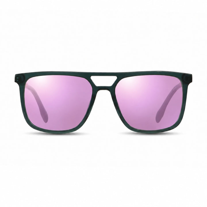 Lentes de sol Fiore 10177 Verde cristal Espejado Rosado polarizado vista frontal mujer #color_espejado-rosado #foto_frontal