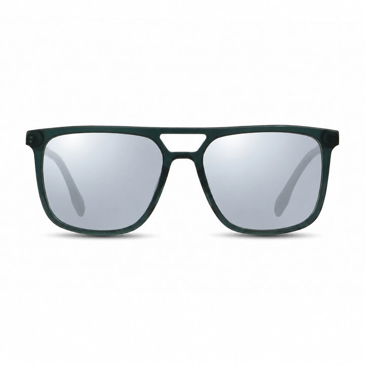 Lentes de sol Fiore 10177 Verde cristal Espejado Silver polarizado vista frontal mujer #color_espejado-silver #foto_frontal