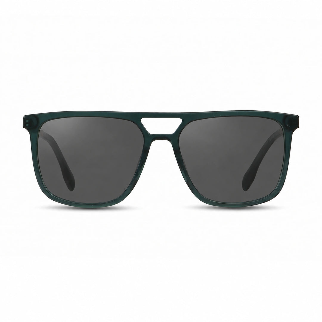 Lentes de sol Fiore 10177 Verde cristal Negro polarizado vista frontal mujer #color_negro #foto_frontal