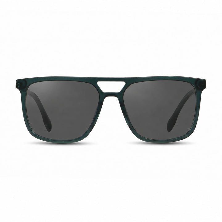 Lentes de sol Fiore 10177 Verde cristal Negro polarizado vista frontal mujer #color_negro #foto_frontal