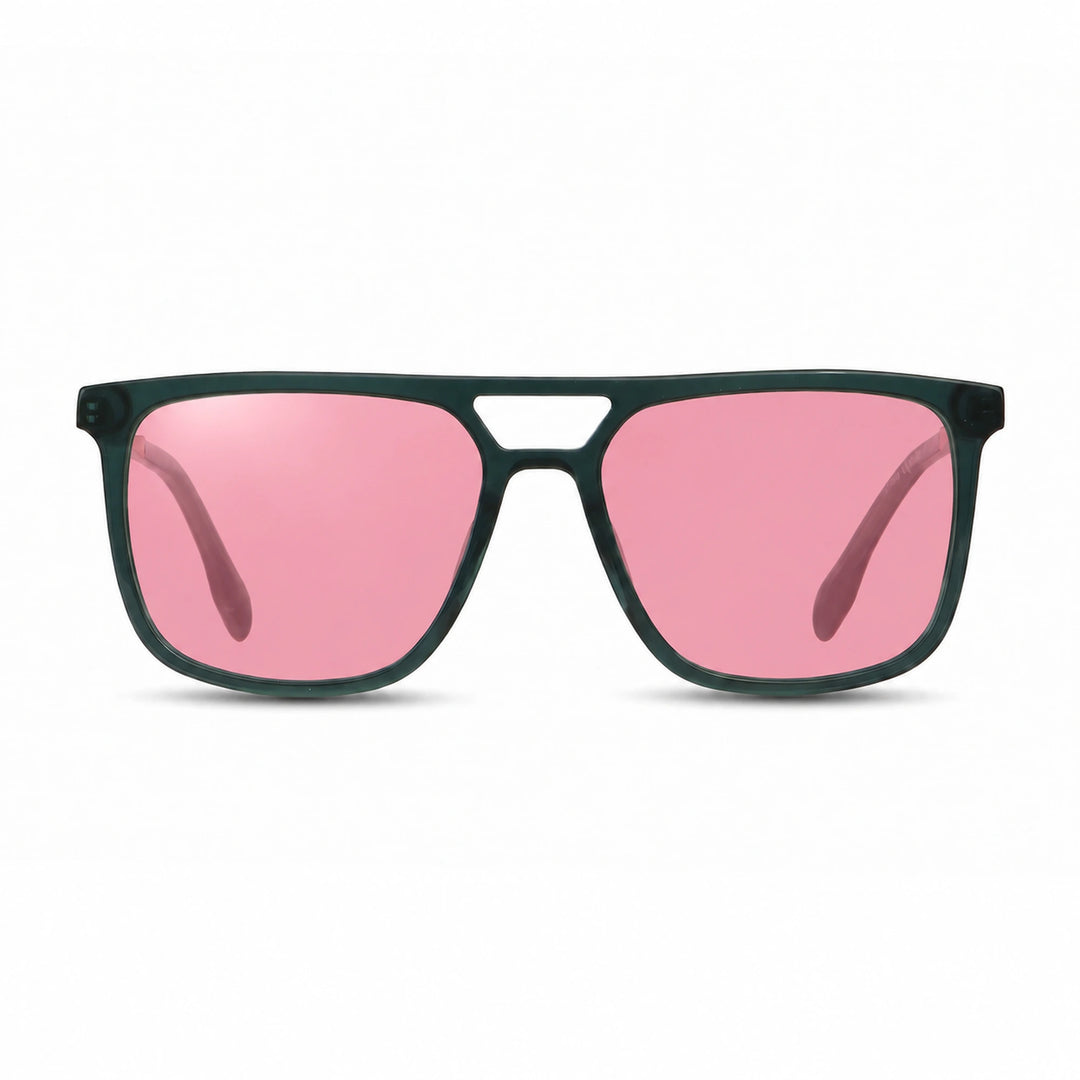 Lentes de sol Fiore 10177 Verde cristal Rosado polarizado vista frontal mujer #color_rosado #foto_frontal