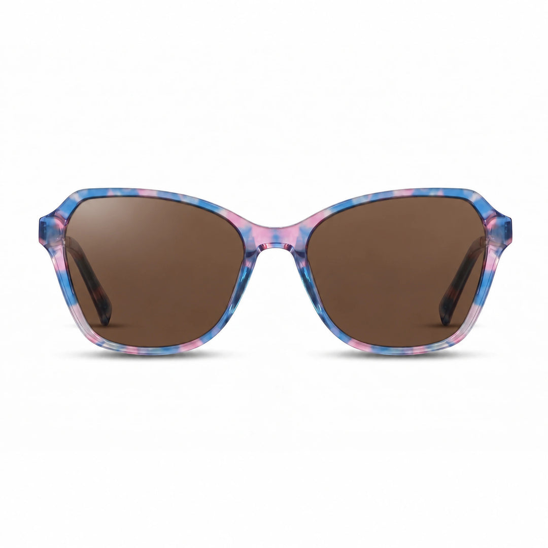 Lentes de sol Fiore 1030 Rosado cristal Cafe polarizado vista frontal mujer #color_cafe #foto_frontal