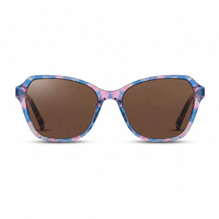 Lentes de sol Fiore 1030 Rosado cristal Cafe polarizado vista frontal mujer #color_cafe #foto_frontal