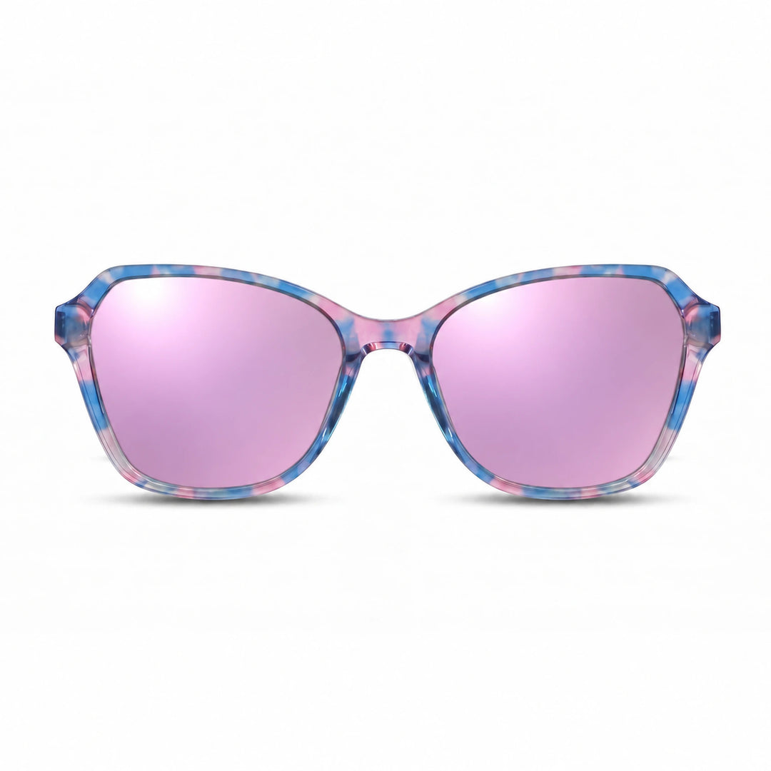 Lentes de sol Fiore 1030 Rosado cristal Espejado Rosado polarizado vista frontal mujer #color_espejado-rosado #foto_frontal