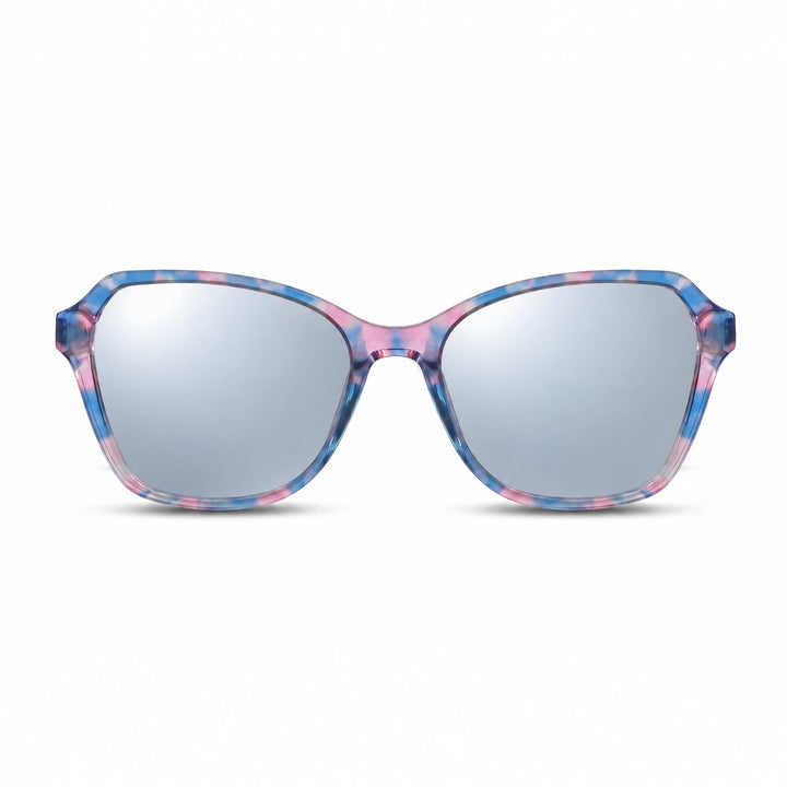 Lentes de sol Fiore 1030 Rosado cristal Espejado Silver polarizado vista frontal mujer #color_espejado-silver #foto_frontal